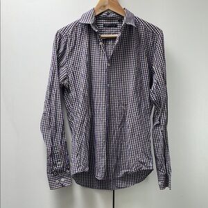 Men's Theory Checkered Purple Shirt